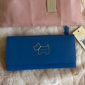 RADLEY London Heritage Dog Outline Large Flap blue Leather Wallet